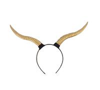 UKCOCO Bandeau à Cheveux en Corne D'antilope Gothique, Accessoire Cosplay Halloween, Bandeau en Imitation Corne Couleur Cuivre, Femmes, Soirée Déguisement, Taille Unique