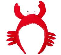 UKCOCO Bandeau Cheveux Cartoon Dragon et Crabe Peluche Rouge Accessoire Drôle pour Fête et Déguisement Bandeau Tête pour Adultes