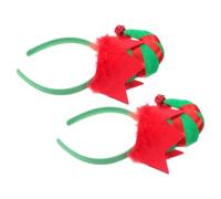 UKCOCO Bandeau de Fête de Noël Petit Chapeau de Clown et Sapin 3d | Bandeau Élastique Doux en Tissu, Confortable et Léger, Maintien Sécurisé sans Glisser, pour Garçon Fille et Adultes