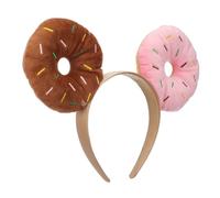 UKCOCO Bandeau de Fête Donuts Coloré et Extravagant pour Femmes, Couvre-chef Mignon et Léger, Serrage-tête Décoratif en Trois Couleurs Rose, Café et Crème, Carnaval, Cosplay et Soirées