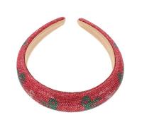 UKCOCO Bandeau de Noël Baroque à Cristaux, Large 3cm, Rembourré