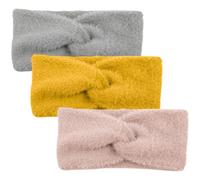 UKCOCO Bandeau Large Chauffant pour Cheveux en Polyester et Nylon, Lot de 3 Pièces, Confortable et Décoratif, pour L'hiver Activités en Plein Air