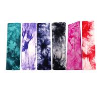 UKCOCO Bandeaux Élastiques pour Cheveux Lot de 6 Pièces à Séchage Rapide en Tissu Motifs Tie-dye Colorés Couleur Aléatoire Yoga Activités Sportives