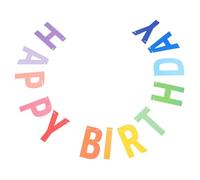 UKCOCO Bannière Joyeux Anniversaire Papier avec Lettres Colorées Guirlande de Fanions pour Décoration Murale Porte et Fenêtre Accessoire Festif pour Fête Garçon Fille