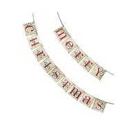 UKCOCO Bannière Joyeux Noël en Papier Couleur Chair - Guirlande Décorative Festive pour Décoration de Fête - Ensemble de Fanions pour Ambiance Noël Intérieure