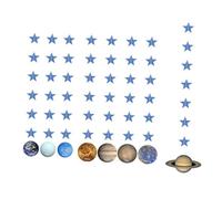 UKCOCO Bannières de Fête Thème Système Solaire Guirlandes en Papier Pailleté 8 Pièces Décor Planètes Décoration Anniversaire Cosmos Soirée Étoiles