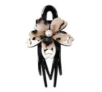 UKCOCO Barrette Cheveux Pince Chignon Double Acrylique Couleur Écaille Pince Canard Antidérapante et Filles Maintien Solide pour Cheveux Épais ou Fins