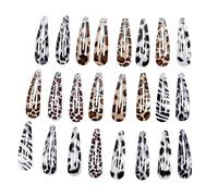 UKCOCO Barrettes à Pression Léopard pour Femmes et Filles, 24 Pièces en Alliage, Faciles à Utiliser et Élégantes, Fêtes et Garder les Cheveux Bien Rangés Plusieurs styles