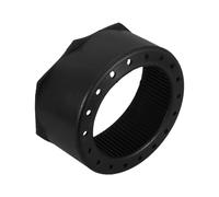 UKCOCO Base de Bouteille de Plongée Ronde en Caoutchouc Noire 7,25 Pouces | Drainage Intégré, Stabilité Verticale et Absorption des Chocs, pour Cylindres Aluminium 7-12 L et Montage Fréquent