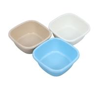 UKCOCO Bassine Plastique Carrée Pp Solide 3 Pièces, Résistance la Déformation, Dimensions 33,5x33,5x13cm, pour Lavage de Vaisselle et Biberons