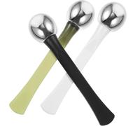 UKCOCO Bâton de Massage Yeux 3 Pcs en Métal, Cuillère à Crème Visage Yeux, Outil D'importation Cosmétique, Massage Anti-boursouflures, Soin Visage Salon et Domicile