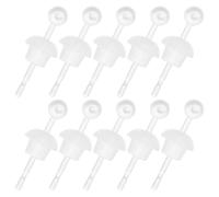 UKCOCO Bâtons D’oreilles en Résine Transparente Invisibles avec 5 Paires de Boules et 10 Bouchons Champignon en Silicone, Supports de Boucles D’oreilles Transparents pour Soins