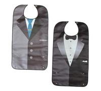 UKCOCO Bavoirs Adultes Imperméables Lot de Protection Repas pour Personnes Âgées Lavables et Réutilisables Bavoirs Salivaires Imprimés Confort et