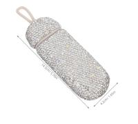 UKCOCO Bling Rhinestone Pill Organizer Small Travel Medication Case Portable Compartments Plastic Pill Box For Outdoor And Daily Use