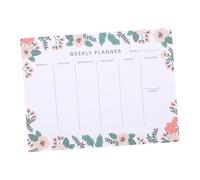 UKCOCO Bloc-notes Semainier Sans Date Non Collant Planificateur Hebdomadaire Portable pour Organisation Tâches et Bureau École Maison