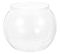 UKCOCO Bocal À Poissons : Bocal À Poissons Transparent pour Animaux De Compagnie Petit Réservoir De Rouge Rond Petit Aquarium De Bureau pour Betta/Rouge.