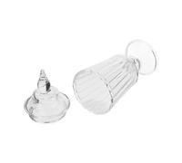 UKCOCO Bocal De Rangement Verre Miniature pour Maison De Poupée Contenants Alimentaires Miniatures Pot De Cuisine Décoratif Verre Transparent