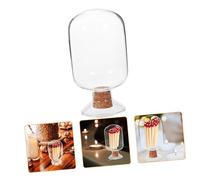 UKCOCO Bocal en Verre Transparent pour Contenant Lavable 1Pc Design Élégant Porte- Pratique Rangement pour Salon Utilisation Domestique