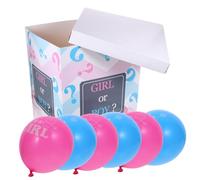 UKCOCO Boîte à Ballons Gender Reveal pour Shower Kit DIY avec Ballons Rose et Bleu Décoration Festive et Adorable pour Annonce Garçon ou Fille Complet pour Fête Prénatale