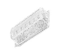 UKCOCO Boîte à Beurre Rectangulaire Verre avec Couvercle Transparent Relief Récipient Alimentaire Élégant pour Cuisine et Restaurant Design Européen Royal