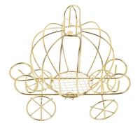 UKCOCO Boîte à Bonbons en Métal Carosse Cendrillon de Chariot de Citrouille Or, Bonbonnière Décorative pour Fêtes D'anniversaire et Rangement D'accessoires