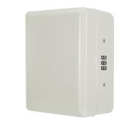 UKCOCO Boîte à Clés Murale Sécurisée en Tôle de Fer, 6 Crochets Serrure à Combinaison, Porte-clés Mural Blanc, Organisateur Clé pour Bureau, Agence Immobilière et Rangement Voiture