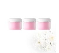 UKCOCO Boîte à Cosmétiques Rose 3 Pièces 100 G Mini Boîte à Crème Double Couche Étanche en Plastique pour Visage Fards à Paupières et Onguents Maison Voyage et Déplacement