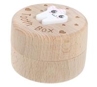 UKCOCO Boîte à Dents Bois Coffret Souvenir pour Conserver Dents de Lait et Souvenirs Enfance