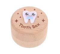 UKCOCO Boîte à Dents de Lait Bois avec Compartiments Indépendants pour Garçon Fille Boîte de Rangement pour Souvenirs Enfance Cadeau Né et Anniversaire