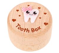 UKCOCO Boîte à Dents de Lait Boîte de Rangement Pratique en Bois Moderne et Minimaliste pour Conserver Souvenirs pour Garçon et Filles pour Cheveux et Dents