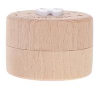 UKCOCO Boîte à Dents De Lait En Bois Naturel Ronde Pour Garçon Et Filles, Porte-dents De Lait Multifonction, Conservation Sécurisée Des Dents Et Cheveux Fœtaux, Souvenir D’enfance, Présent