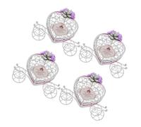 UKCOCO Boîte à Dragées en Fer Calèche Citrouille 12X8X3 CM Coffret Présent Bonbon pour Décoration Mariage et Shower