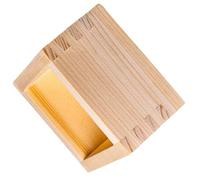 UKCOCO Boîte à Lunch Japonaise en Bois Khaki Style Classique, Tasse à Saké Carrée Pratique et Élégante, pour Thé et Décoration Maison