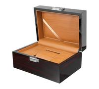 UKCOCO Boîte À Montres En Bois Laqué 7.87X5.51X3.94In Organisateur De Rangement Durable Avec Charnières Exquises Pour Montres Homme Et Femme Écrin Compact Et Élégant