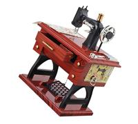 UKCOCO Boîte à Musique Machine à Coudre Vintage Miniature Décor Rétro Romantique pour Maison de Poupée et Bureau Ornement Artisanal Nostalgique et Cadeau Sentimental