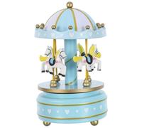 UKCOCO Boîte à Musique Rotative Artisanale en Bois et Plastique Couleur Bleu Ciel Modèle N°5 Compact Mécanisme à Remontoir Décoration Festive Anniversaire et Noël Présent Fille