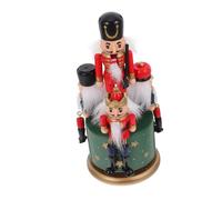 UKCOCO Boîte à Musique Rotative Nutcracker Vert Décoration de Noël Européenne Main Cadeau Créatif pour Amateurs de Musique Ornement de Table Polyvalent