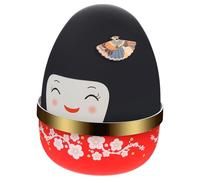 UKCOCO Boîte à Musique Tournante Japonaise Forme de Poupée Décoration Intérieur Adorable Air Musical Délicate Cadeau Léger et Stable pour Bureau ou Maison Rose Rouge