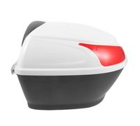 UKCOCO Boîte à Outils Moto Petite Taille en Plastique Blanc Coffre Arrière pour Vélo Et Scooter Rangement Sécurisé pour Accessoires Moto Usage Extérieur Et Urbain