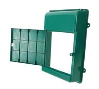 UKCOCO Boîte Aux Lettres Murale en Plastique Verte Petite Taille Extérieure pour Jardin Et Maison, Résistance à La Pluie, Montage Mural, sans Serrure, Boîte Aux Lettres Simple Usage