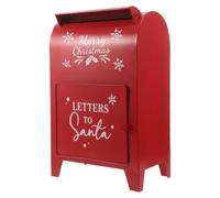 UKCOCO Boîte aux Lettres Murale pour Lettres de Noël au Père Noël, 14 x | Boîte aux lettres murale de Noël, style campagnard, pour porte d'entrée, porche, rangement sécurisé pour les lettres