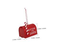 UKCOCO Boîte Aux Lettres Père Noël Mini Décoration Suspendue Unique pour Sapin de Noël Ornement et pour Ambiance Hivernale