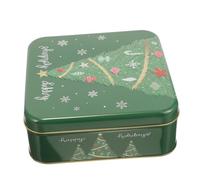 UKCOCO Boîte Cadeau Métallique Noël Verte Boîte Décorative pour Bonbons Biscuits et Friandises Design Durable et Portable