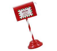 UKCOCO Boîte Courrier de Noël en Fer Rouge, Décorative, pour Salon et