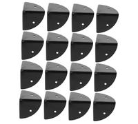 UKCOCO Boîte De 16 Pièces à Accessoires Matériels Garde Coin Protecteur Couverture d'angle De Meuble Protections d'angle à Angle Droit Assiette De Haute Qualité à Froid Black