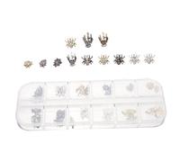 UKCOCO Boîte De Breloques Pour Ongles Gothiques Décorations Pour Ongles Halloween Breloques Mains De Squelette Bijoux