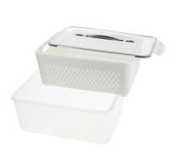 UKCOCO Boîte de Conservation des Fruits et Design à Bords Arrondis pour Réfrigérateur 4,5l en Pp Réutilisable Couvercle Étanche pour Gagner de L'espace