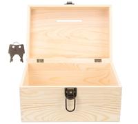 UKCOCO Boîte de Dons Bois avec Serrure Boîte à Suggestions Portable pour Collecte de Fonds Urne de Vote Sécurisée pour Réunions et Bureaux