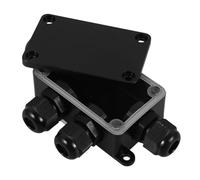 UKCOCO Boîte de Jonction Étanche Ip66 Noire en Plastique pour Extérieur, Protection Sécurisée des Connexions Électriques, pour Jardin et Éclairage