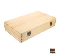 UKCOCO Boîte de Rangement Coiffure Bois Portable Mallette de Toilettage avec Fixations pour Ciseaux et Tondeuse Pratique pour Outils de Coiffure à Domicile